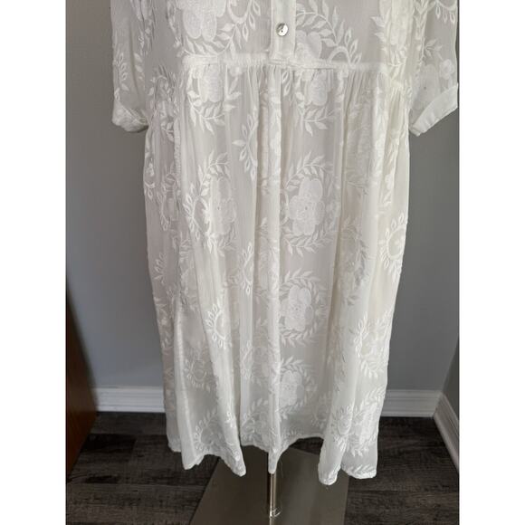 Eri + Ali Ancona XS Lace White Dress Boho Peasant Cottagecore Anthropologie - Picture 16 of 16
